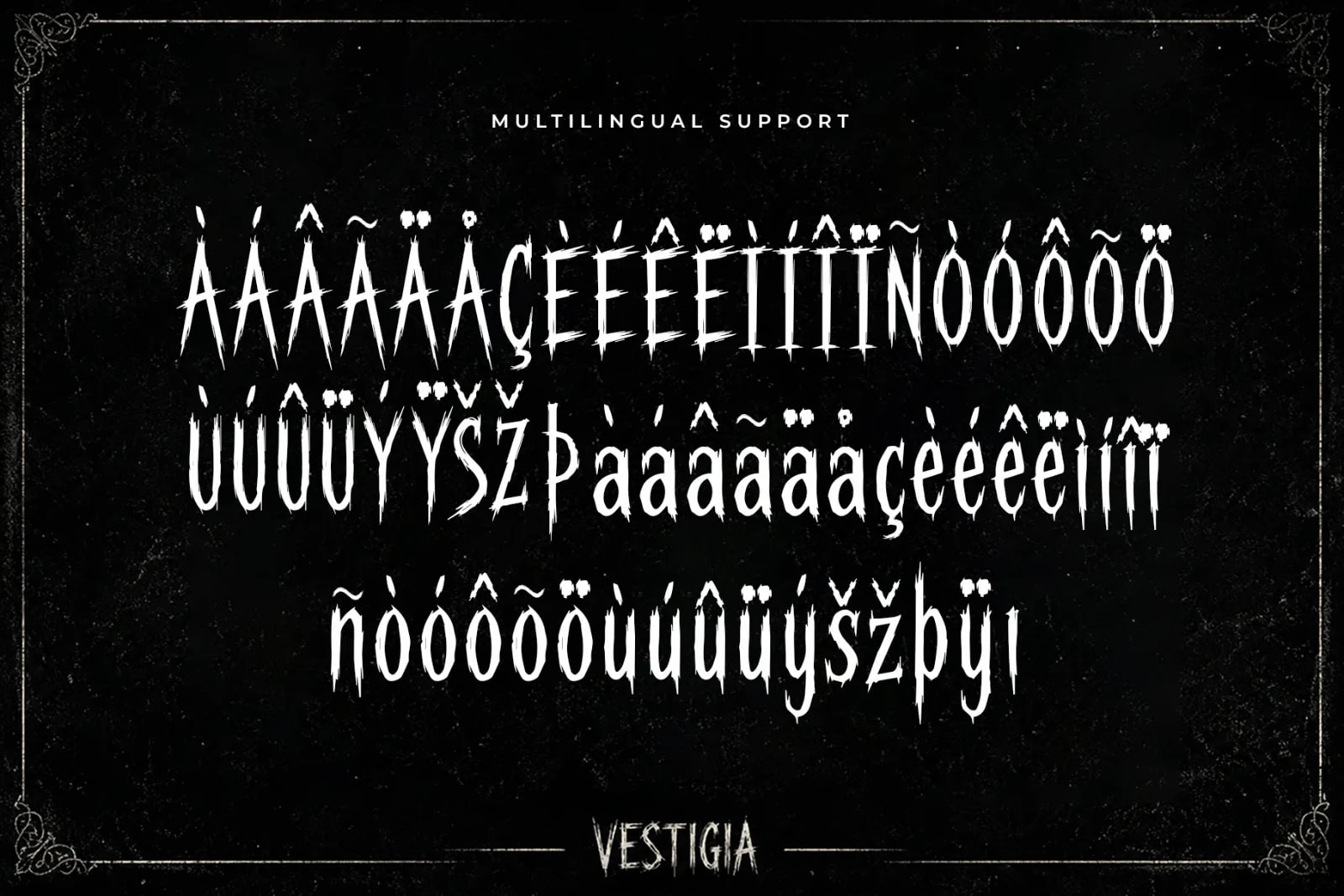 Vestigia – Modern Horror Brush Display Font (preview 5 of 5)