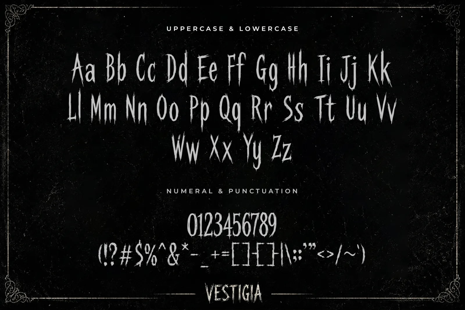 Vestigia – Modern Horror Brush Display Font (preview 4 of 5)