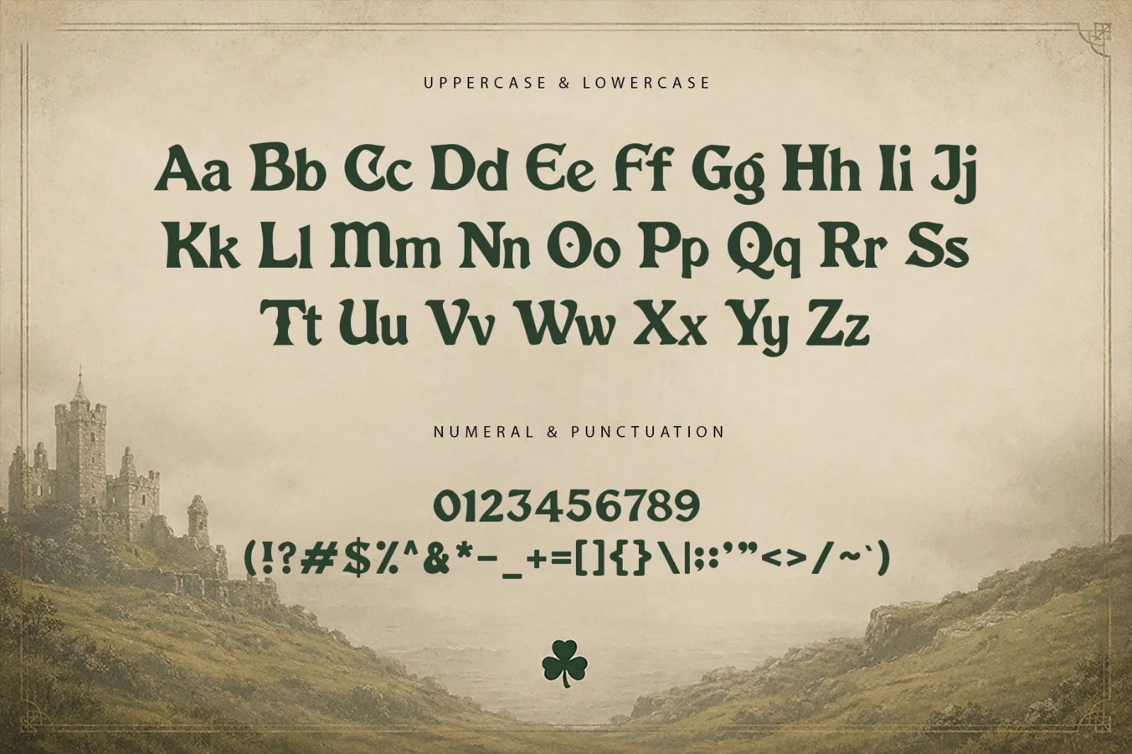 Emerald Isle – Irish Inspired Display Font (preview 4 of 5)