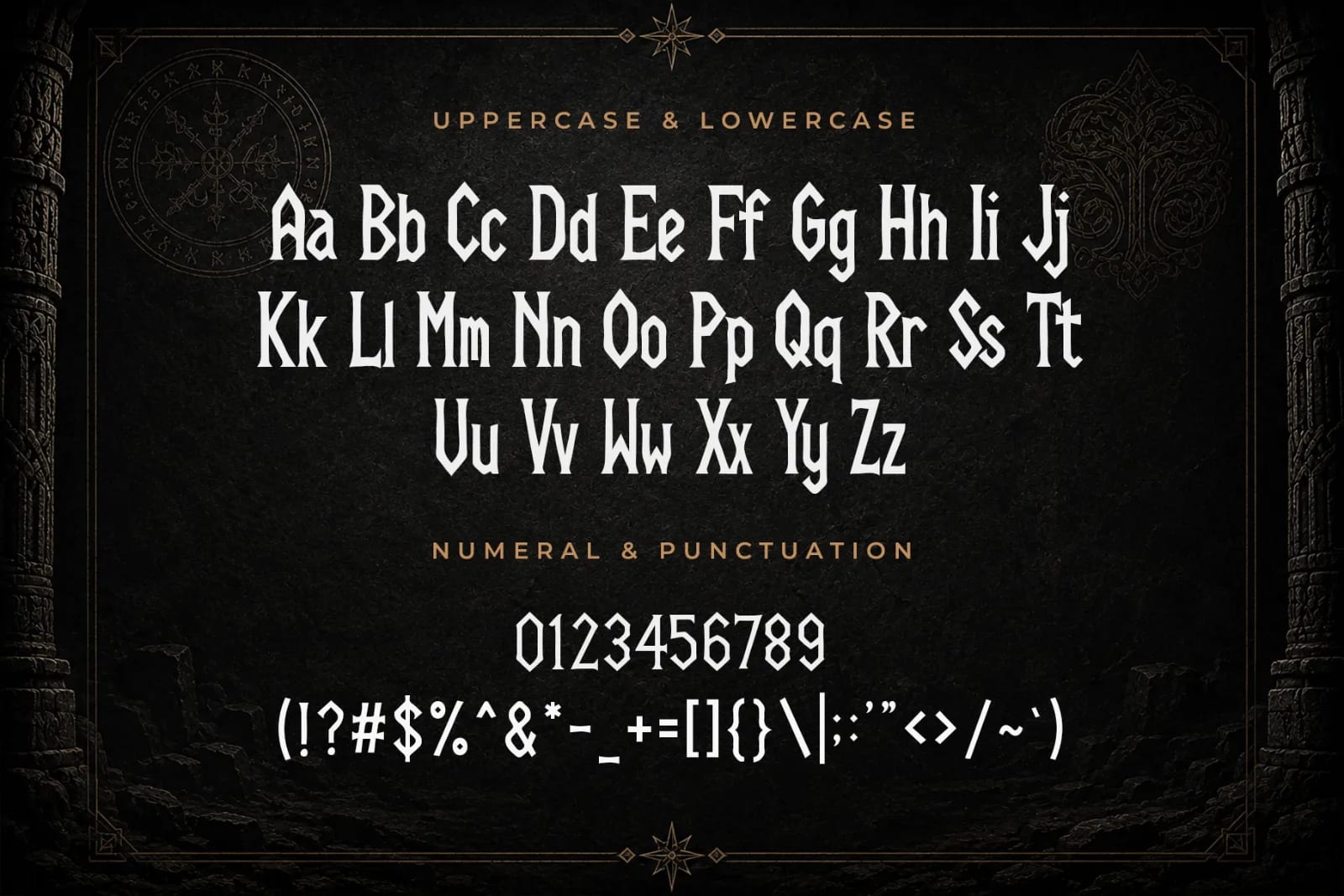 Nostic Runic – Modern Mystic Runic Display Font (preview 4 of 5)
