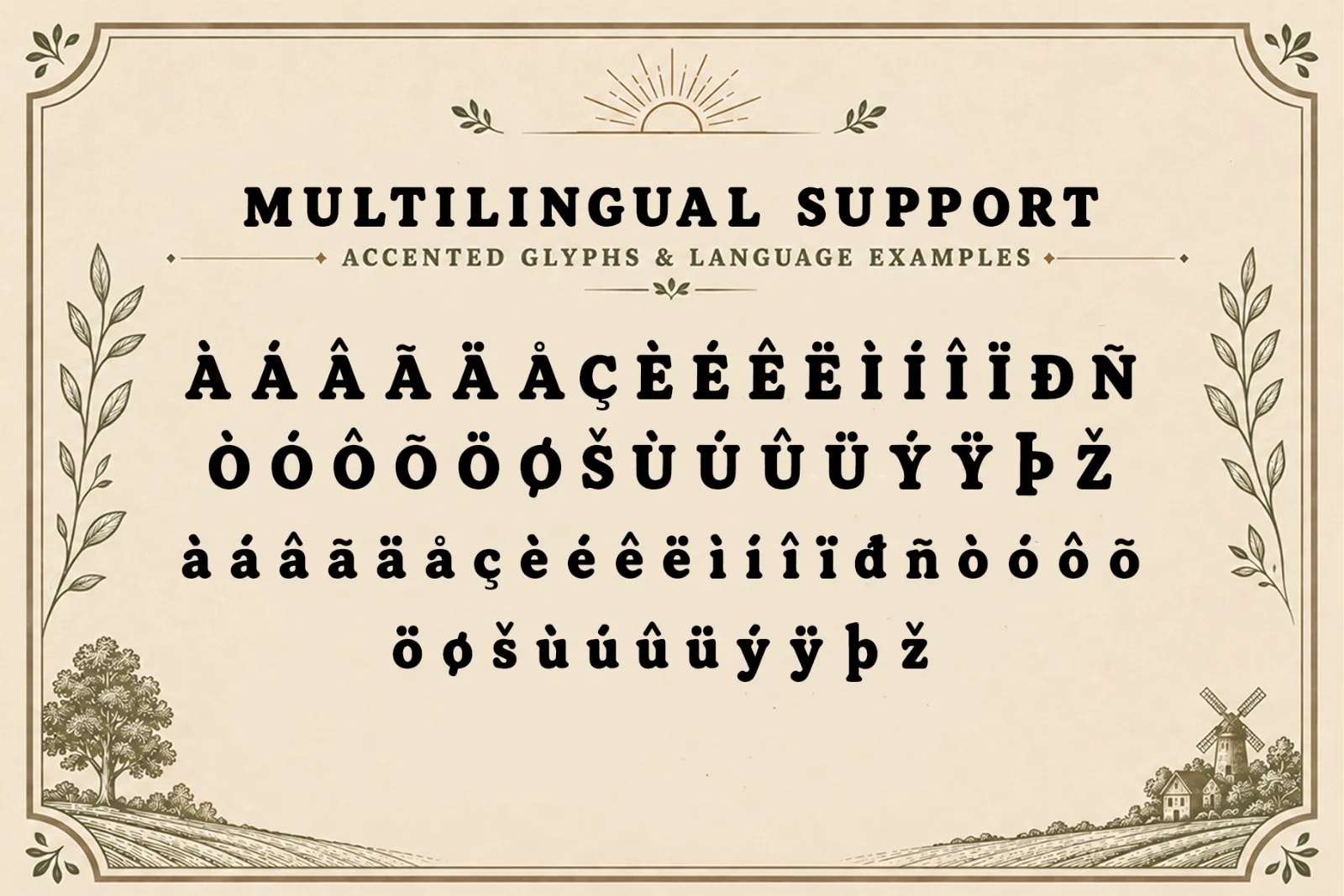 Sunny Acres – Bold Vintage Serif Display Font (preview 5 of 5)