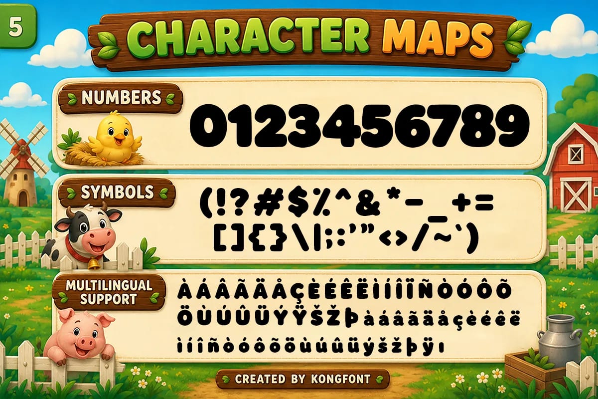 Green Field – Modern Kids Display Font (preview 5 of 5)