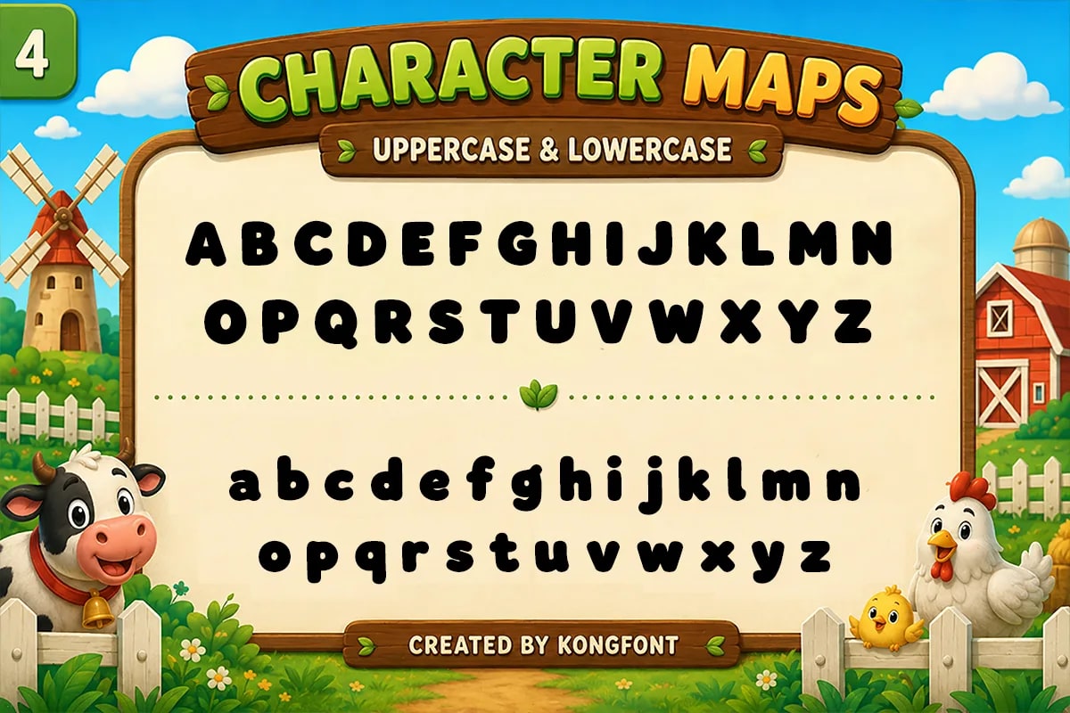 Green Field – Modern Kids Display Font (preview 4 of 5)