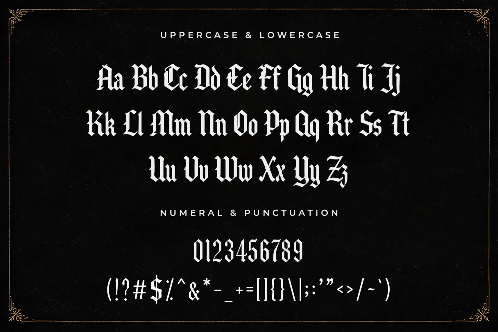 Shadow Throne – Modern Gothic Blackletter Font (preview 4 of 5)