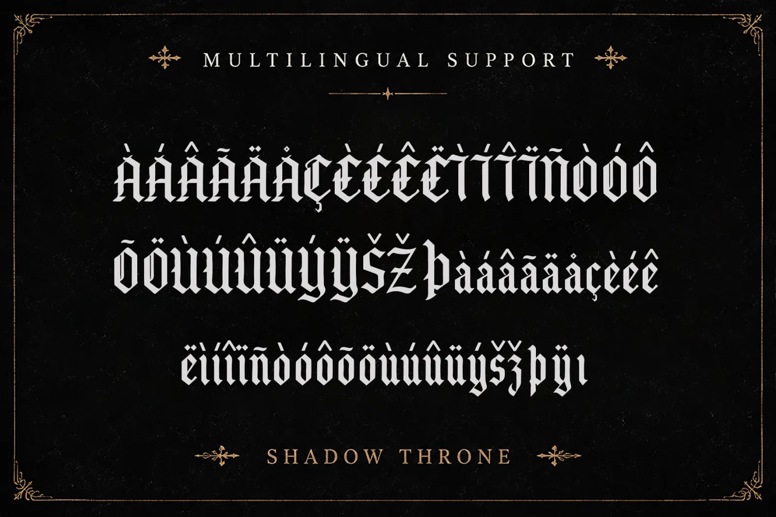 Shadow Throne – Modern Gothic Blackletter Font (preview 5 of 5)