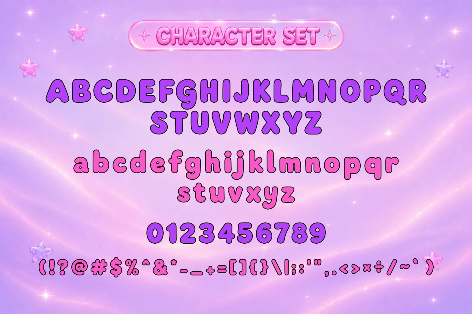 Glitter Sync – Modern Y2K Bold Display Font (preview 4 of 5)