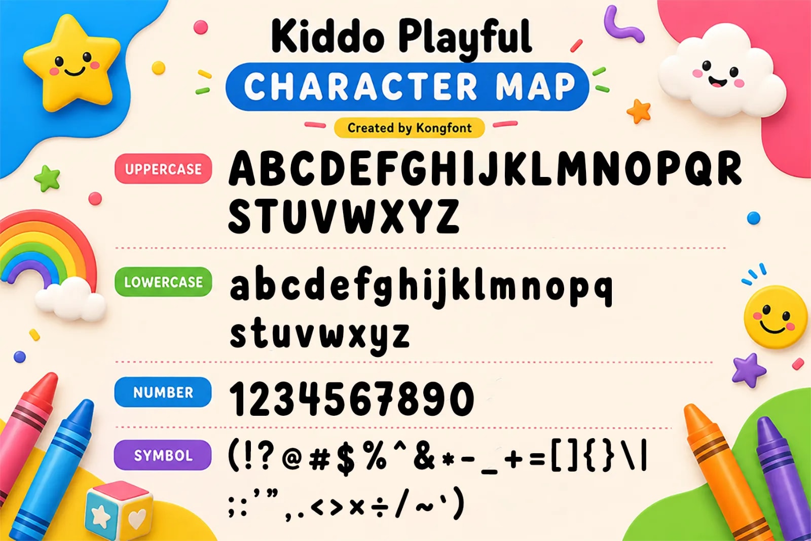 Kiddo Playful – Modern Kids Playful Display Font (preview 4 of 5)