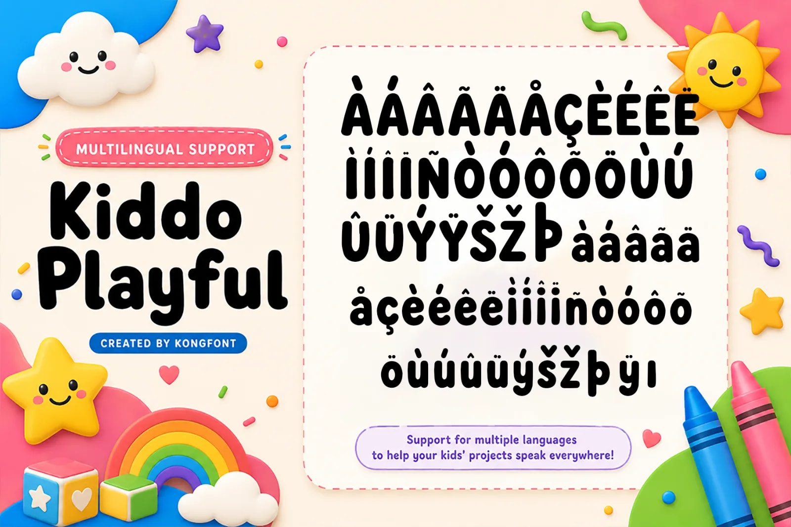 Kiddo Playful – Modern Kids Playful Display Font (preview 5 of 5)