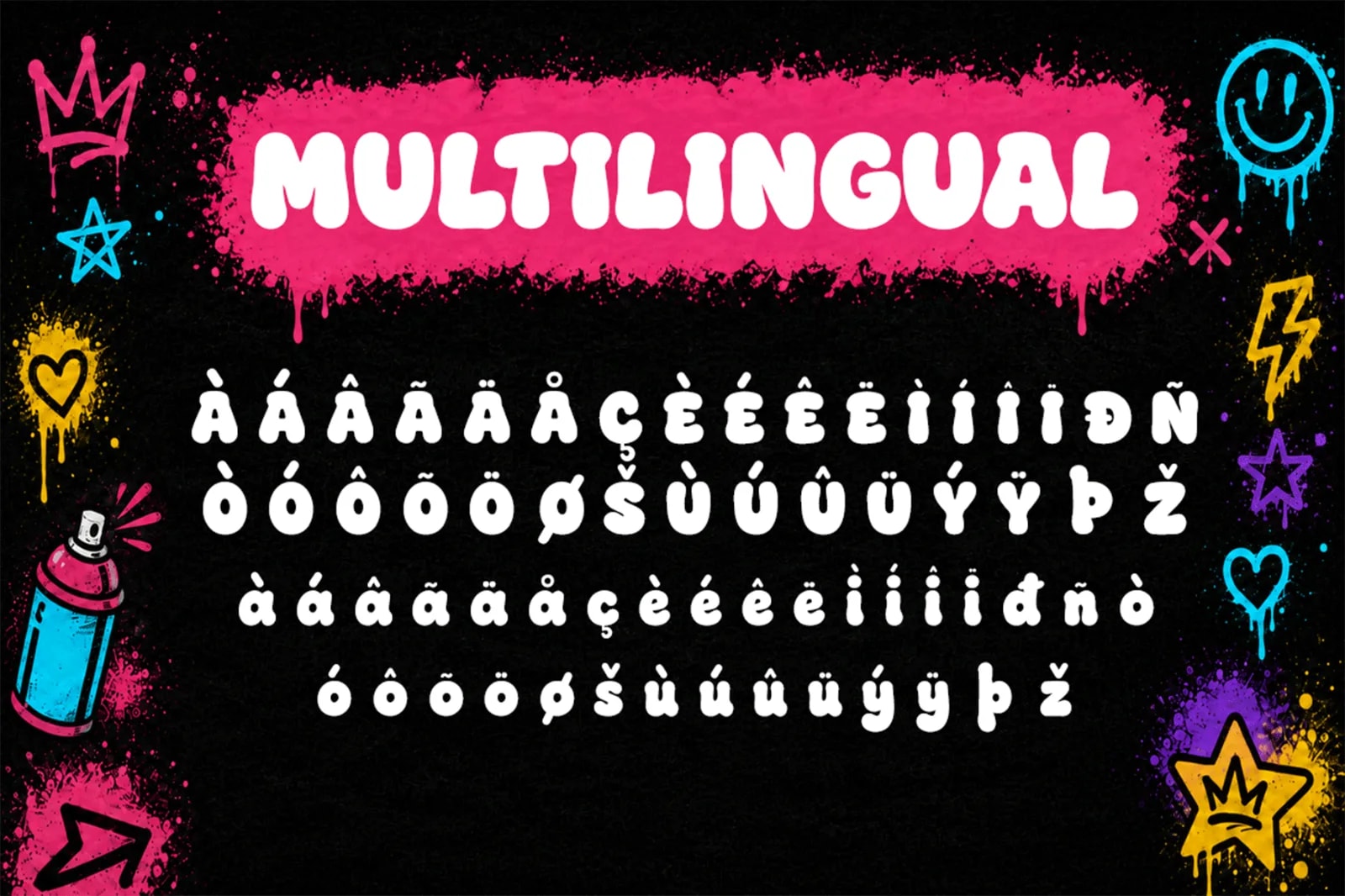 Bubble Vibes – Playful Graffiti Bubble Display Font (preview 5 of 5)