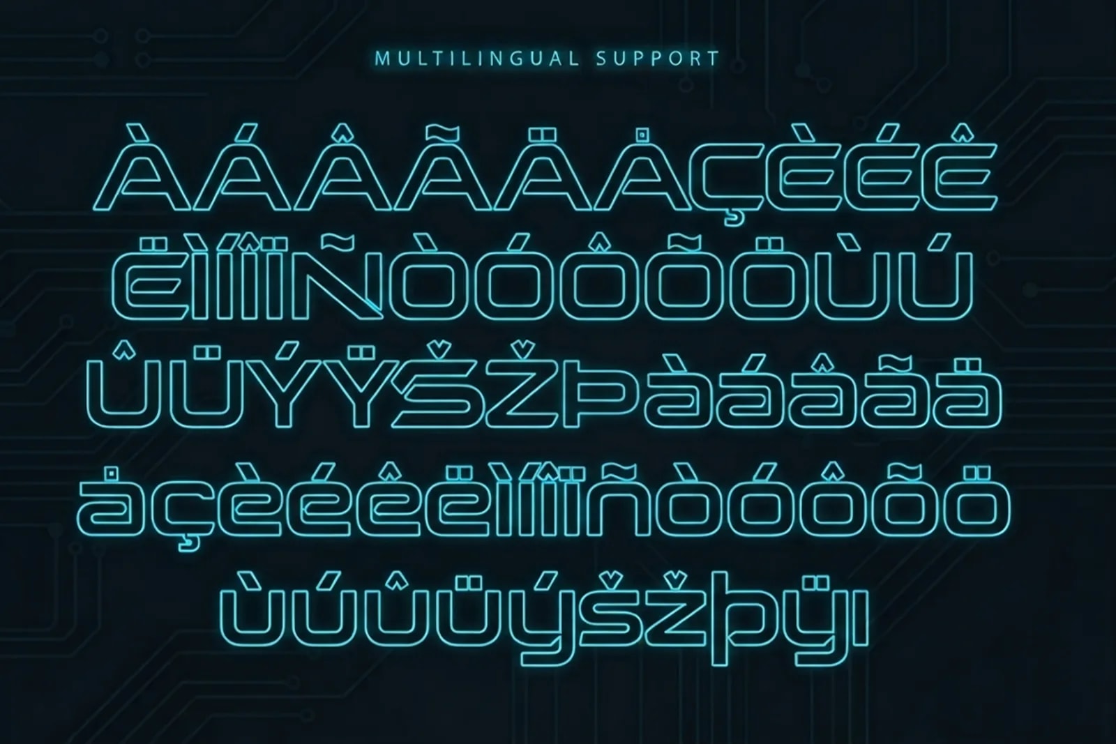 Nova Static – Modern Y2K Techno Display Font (preview 5 of 5)