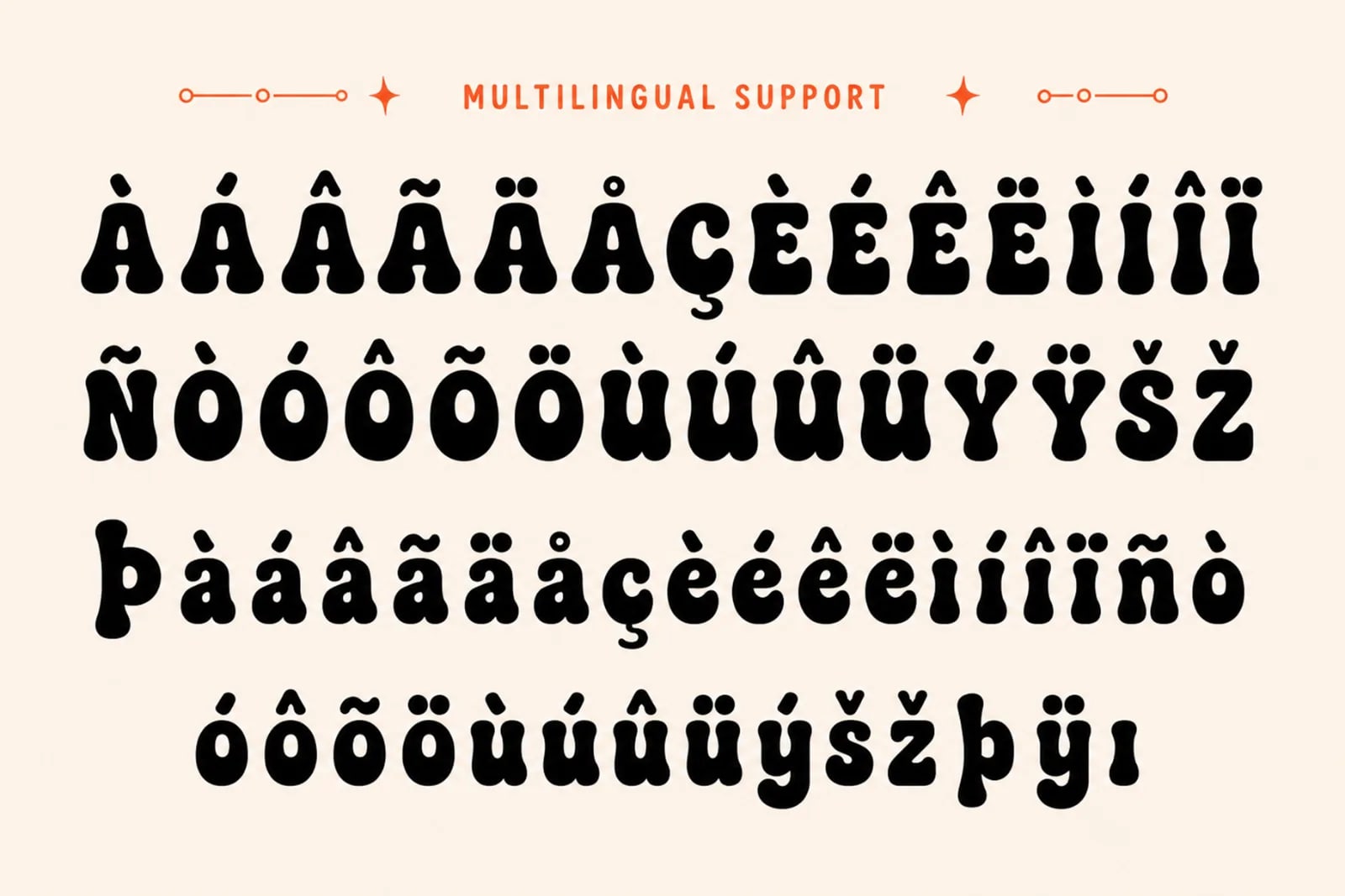 Snackaroo – Groovy Food Display Font (preview 5 of 5)
