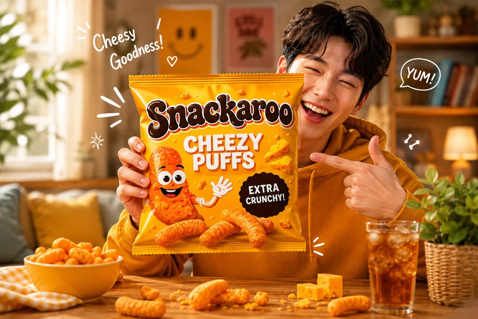 Snackaroo – Groovy Food Display Font (preview 2 of 5)