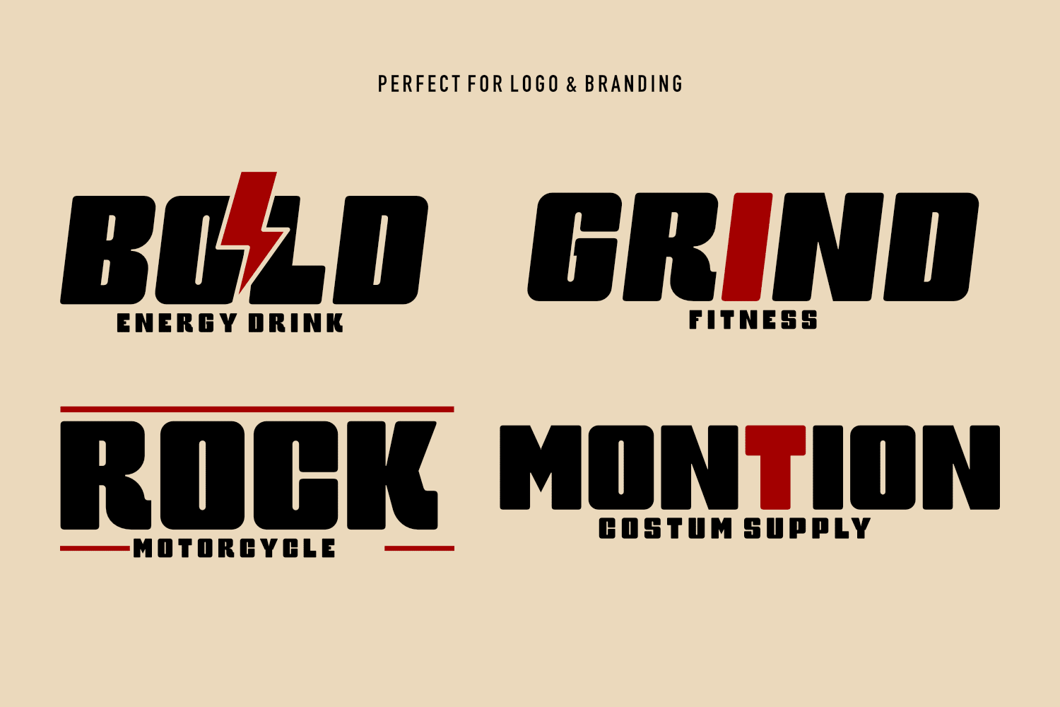 Block Head – Chunky Geometric Display Font (preview 6 of 6)