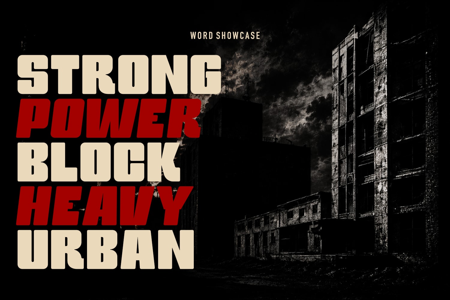 Block Head – Chunky Geometric Display Font (preview 4 of 6)