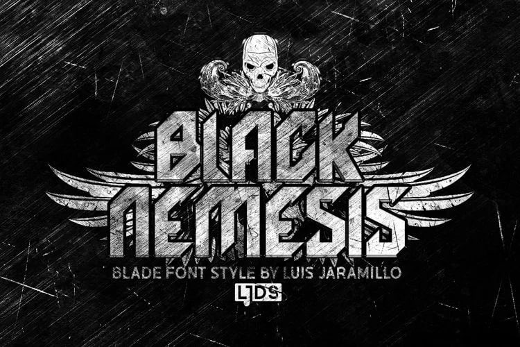 Black Nemesis font (preview 2 of 2)