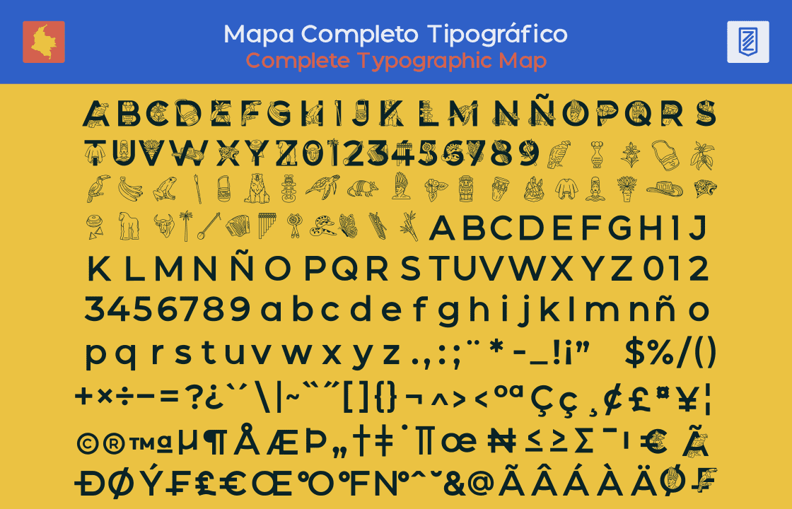 Zilap Colombia font (preview 3 of 6)
