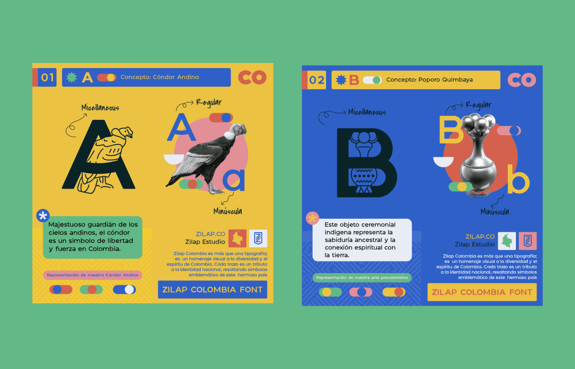 Zilap Colombia font (preview 4 of 6)