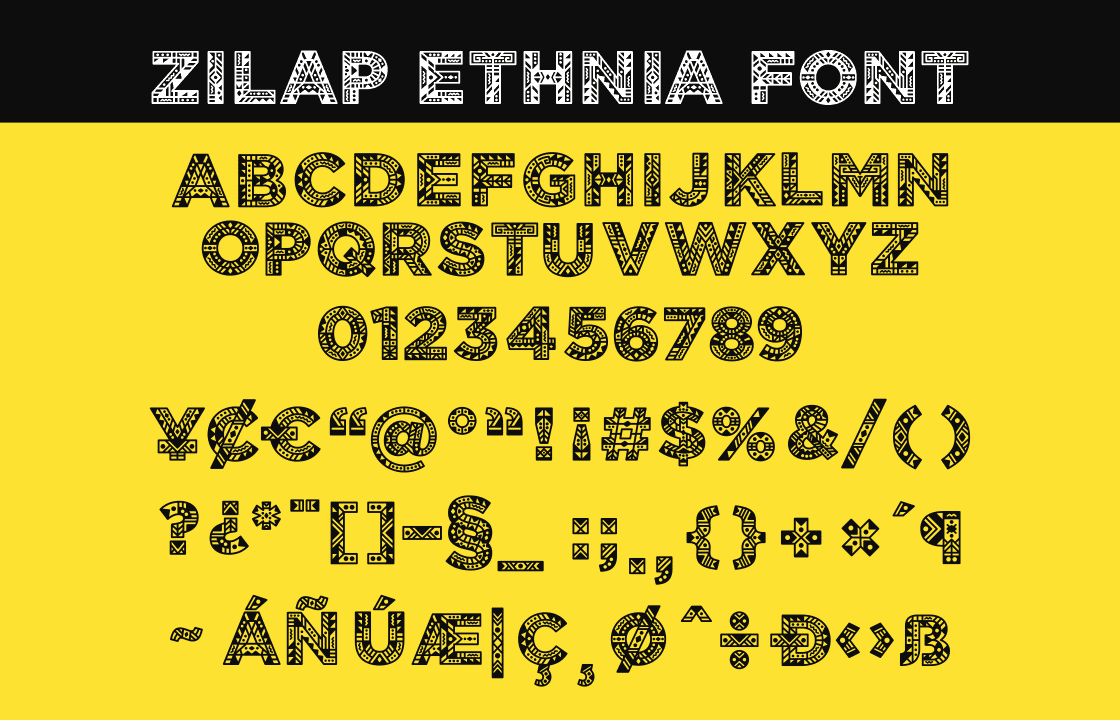 Zilap Ethnia font (preview 2 of 6)