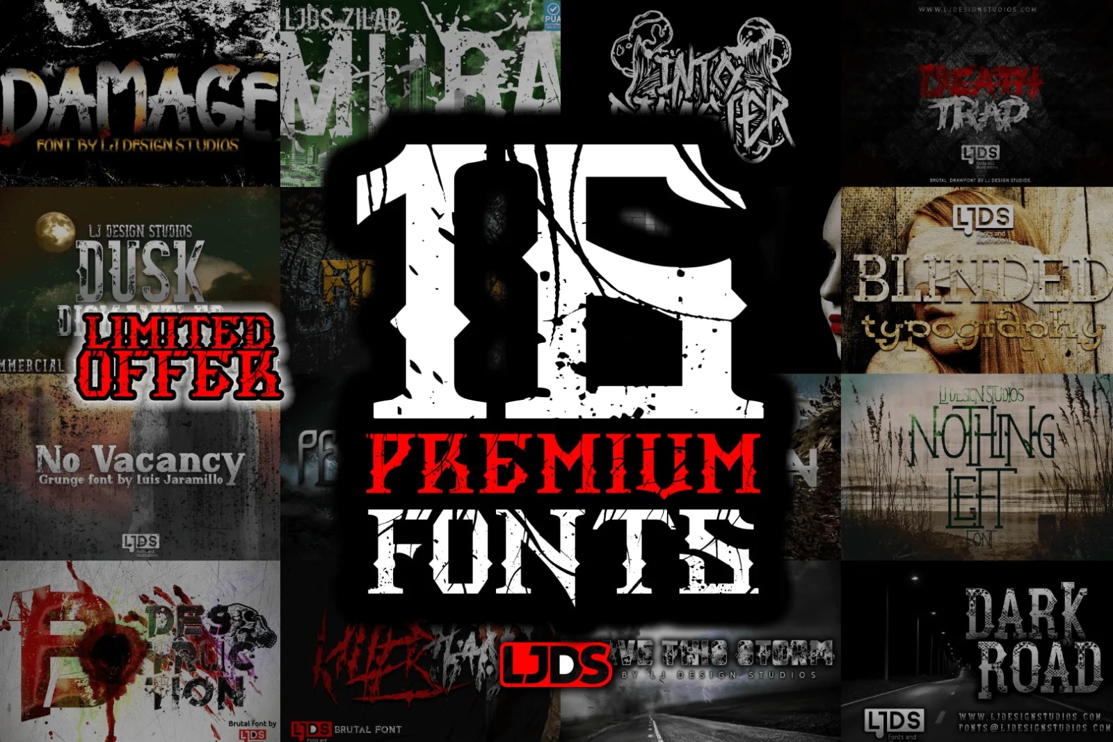 16 Heavy Metal FontPack (preview 6 of 6)