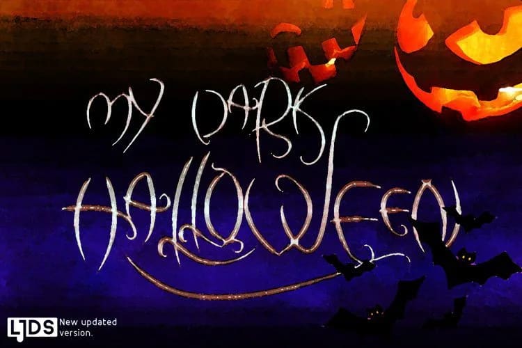 My Dark Halloween Font (preview 4 of 4)