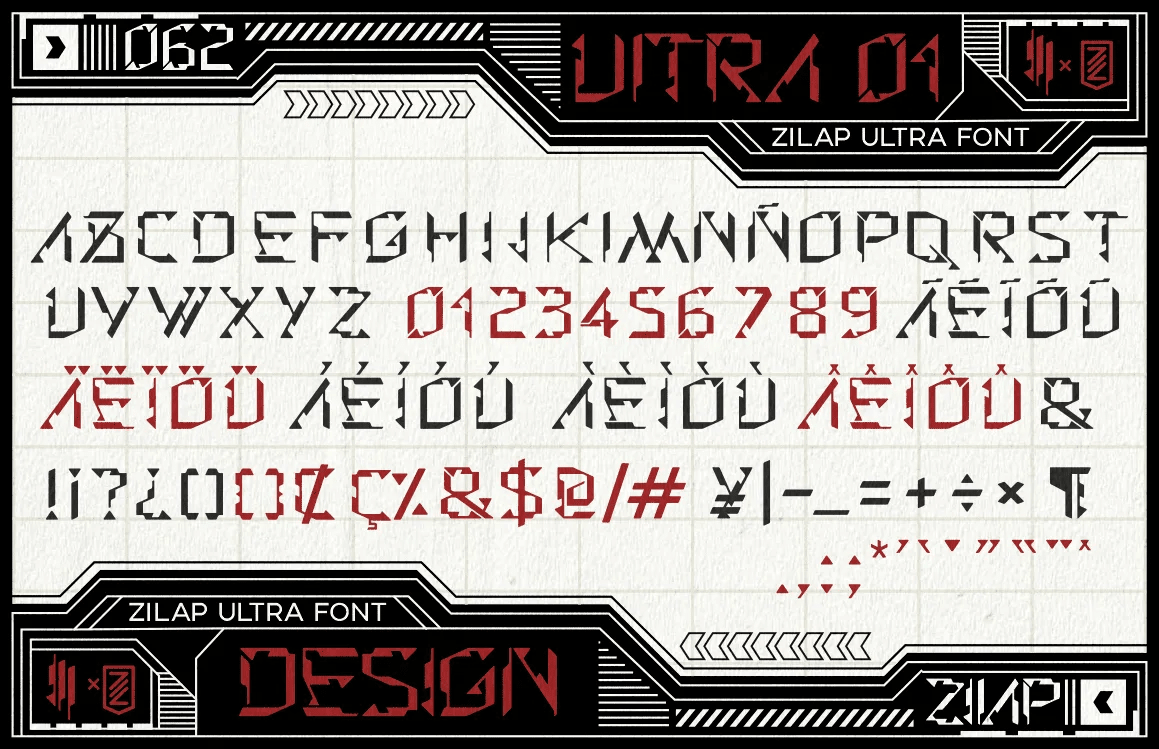 Zilap Ultra font (preview 2 of 3)