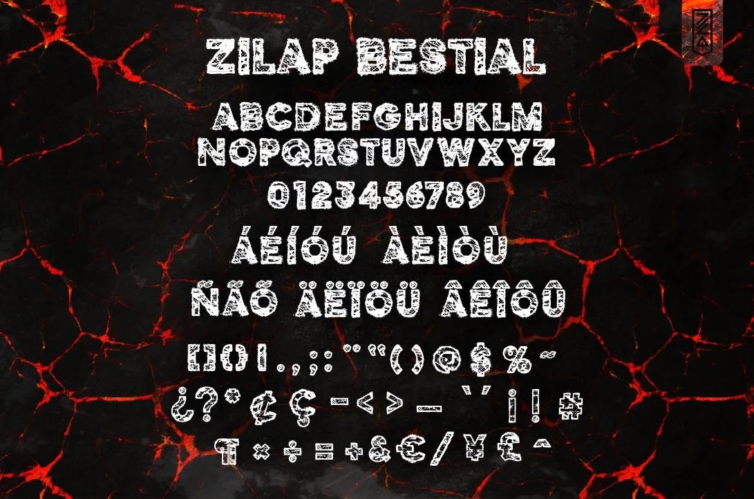 Zilap Bestial Font (preview 2 of 3)