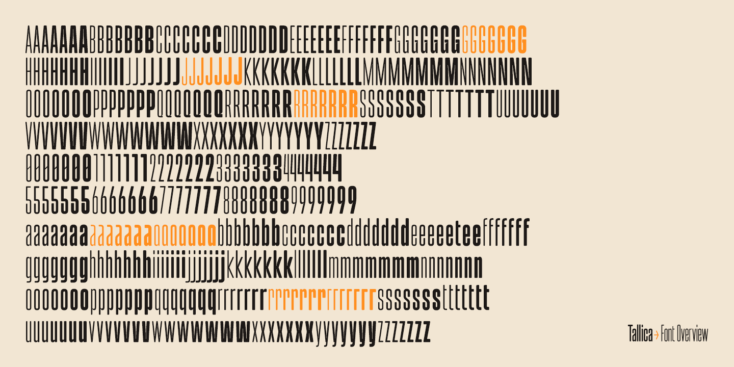 Tallica — Extra Condensed Grotesque Variable Font (preview 3 of 4)