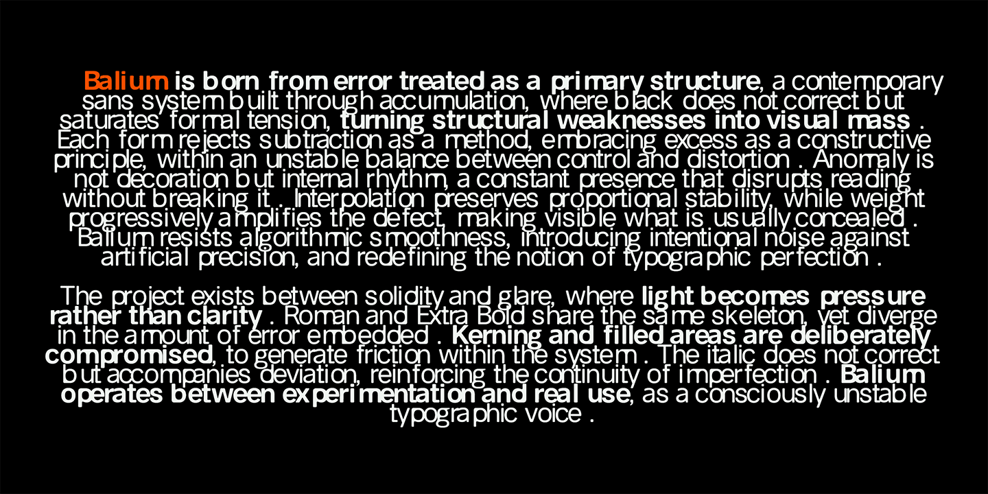 Balium Imprecise — Experimental Imperfect Sans Variable Font (preview 3 of 4)