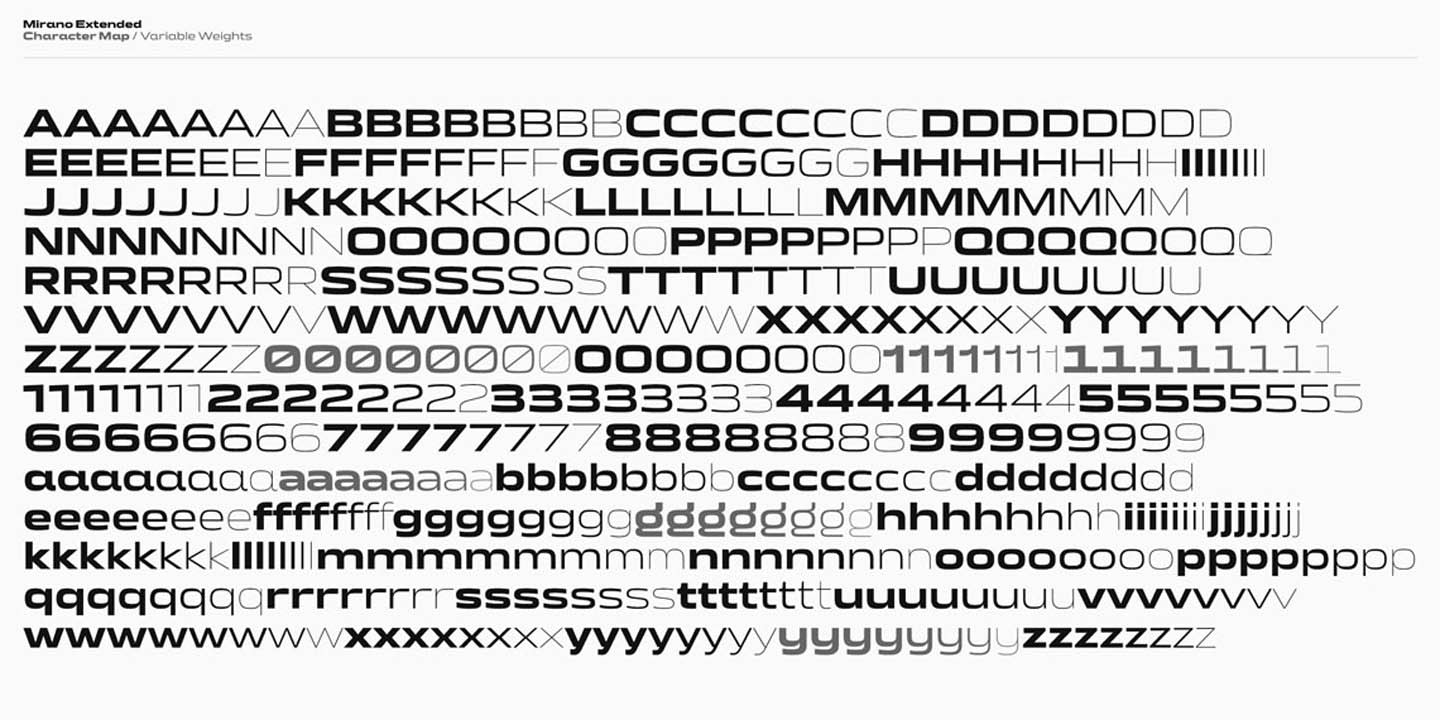 Mirano Type System — Automotive Geometric Variable Font (preview 2 of 4)