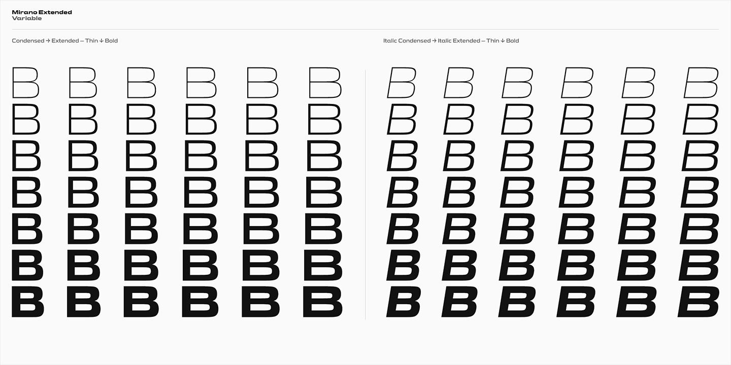 Mirano Type System — Automotive Geometric Variable Font (preview 3 of 4)