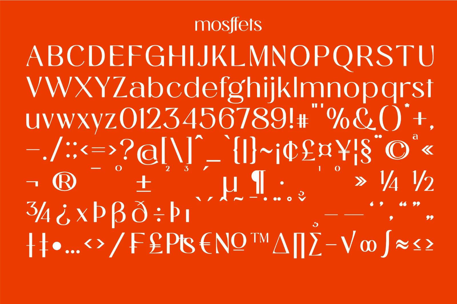 Mosffets – Modern Display Typeface (preview 5 of 6)