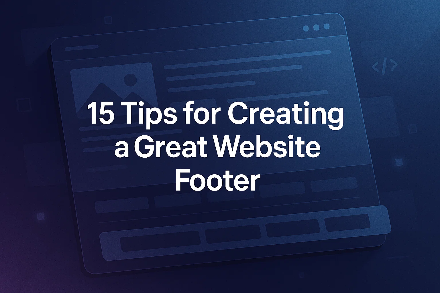 15 Tips for Creating a Great Website Footer