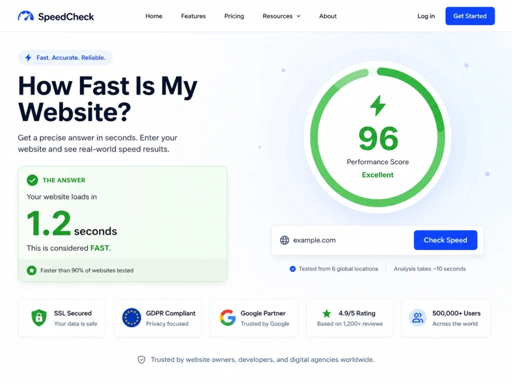 Clean modern webpage