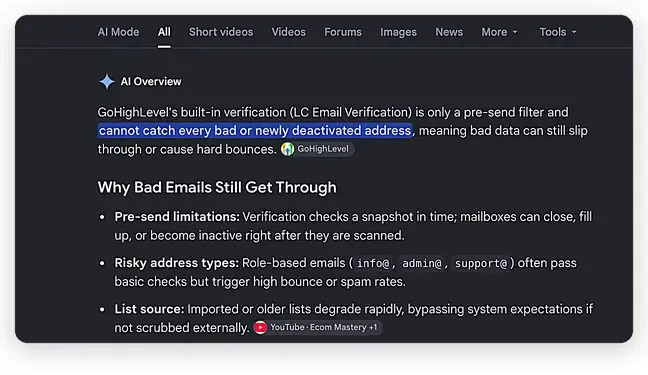 gohighlevel verification gap