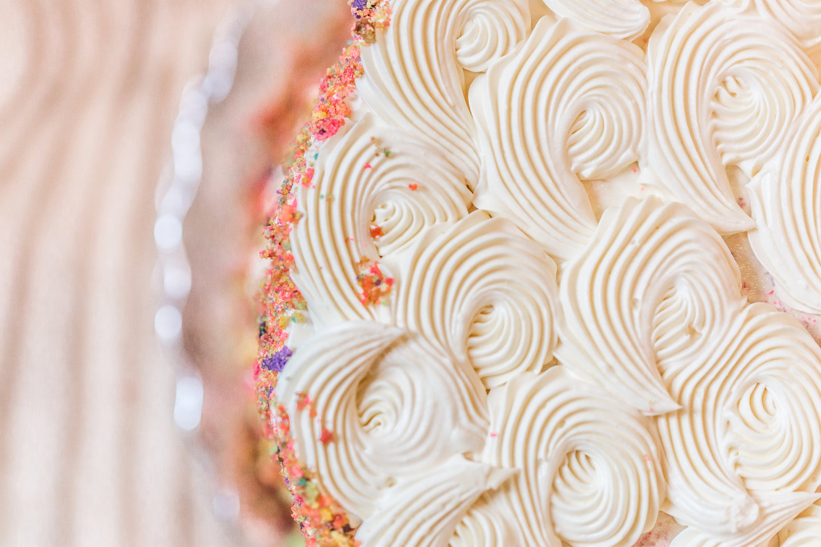 Buttercream-frosted cake detail from Frost recipe content