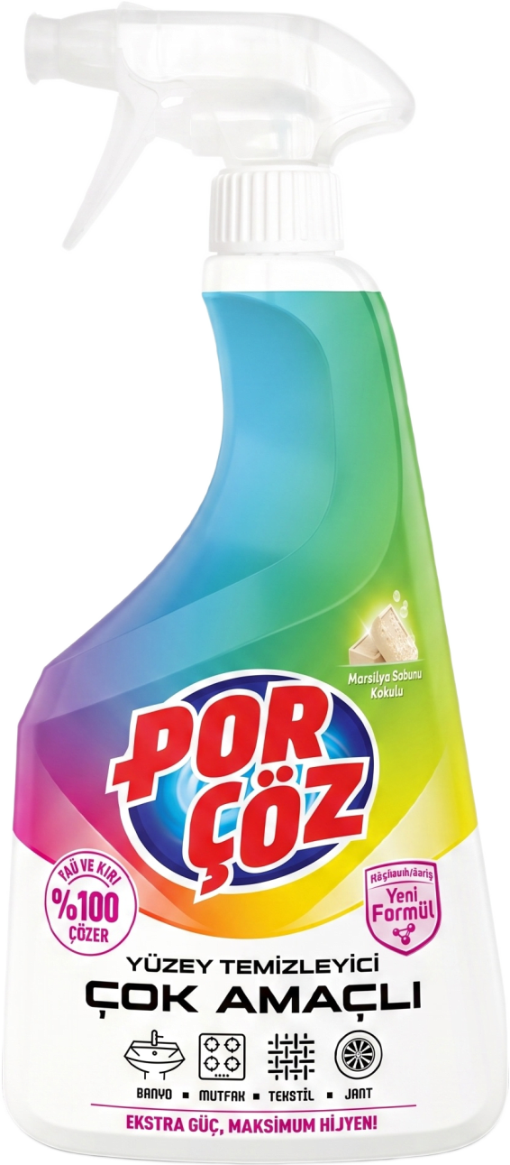 Porçöz Çok Amaçlı Yüzey Temizleyici Sprey 750 ml - Görsel 1