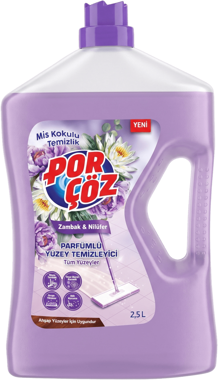 Porçöz Yüzey Temizleyici Zambak Kokulu 2.5 Lt - Görsel 1