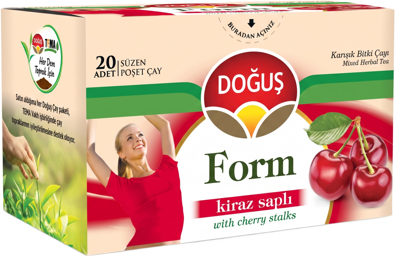 Doğuş Form Çayı Kıraz Saplı 20'li Süzen Poşet - Görsel 1