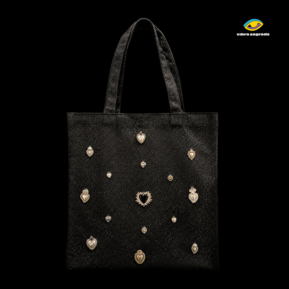 Tote Bag Corazones Black