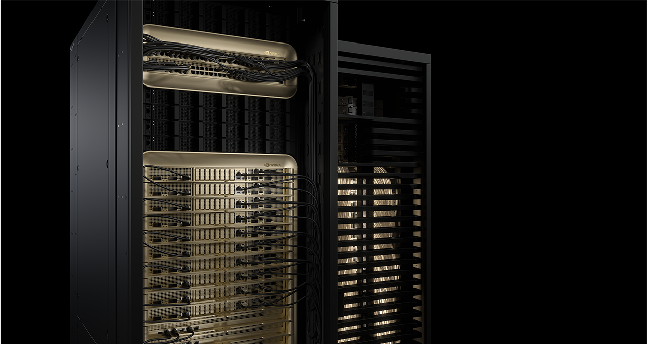 NVIDIA GB300 NVL72 rack-scale system with Blackwell Ultra GPUs