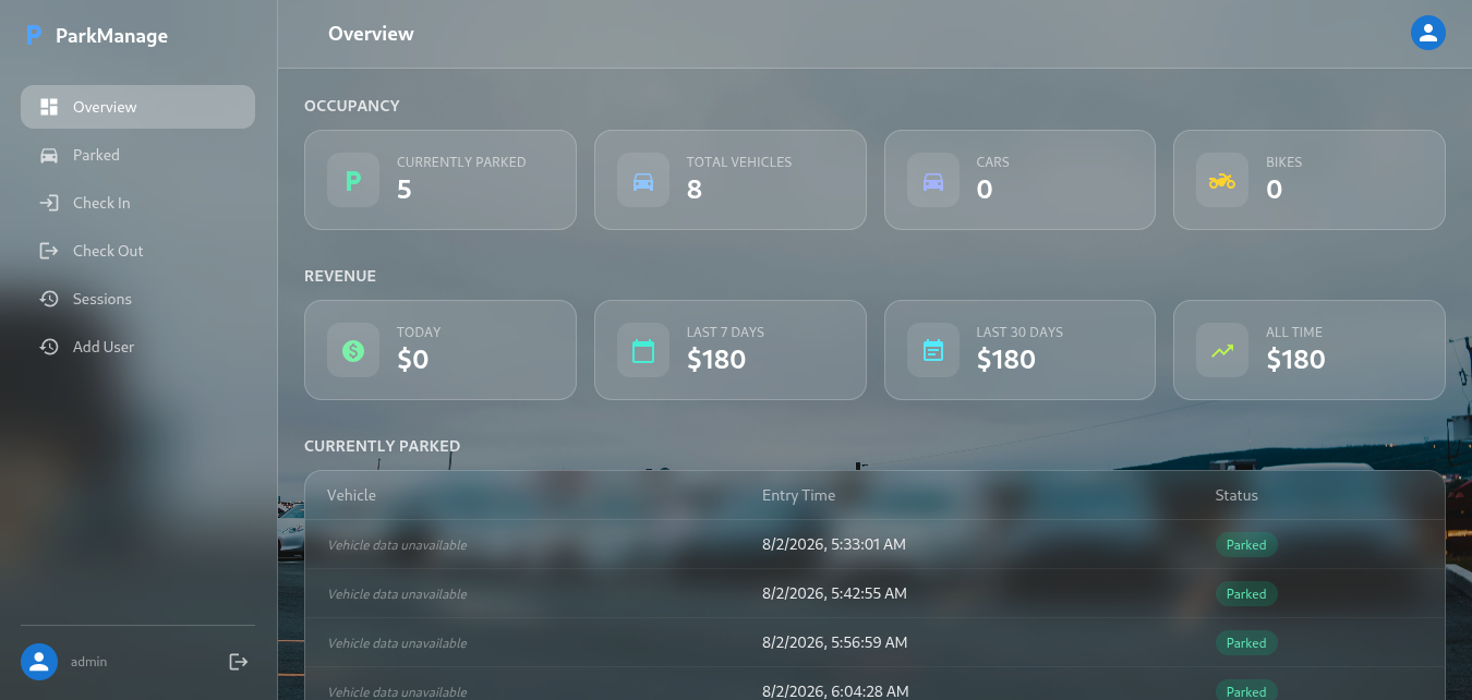 Car Parking Management App