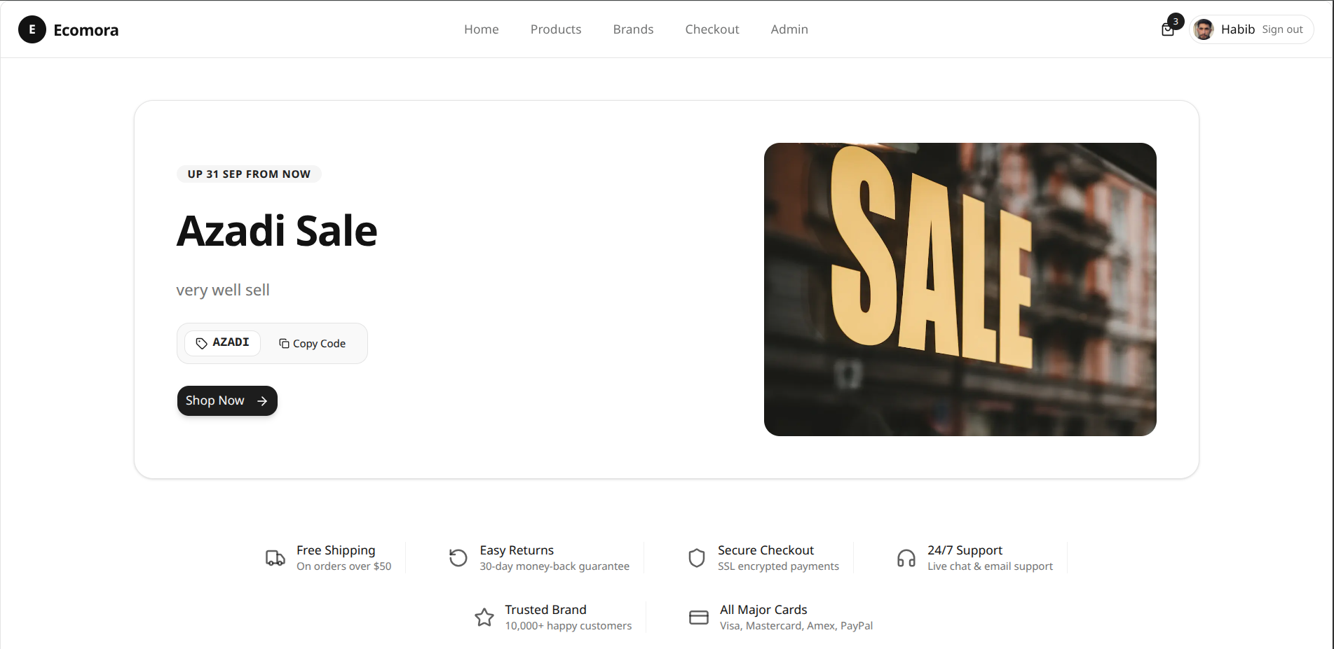 Ecomora E-commerce Store