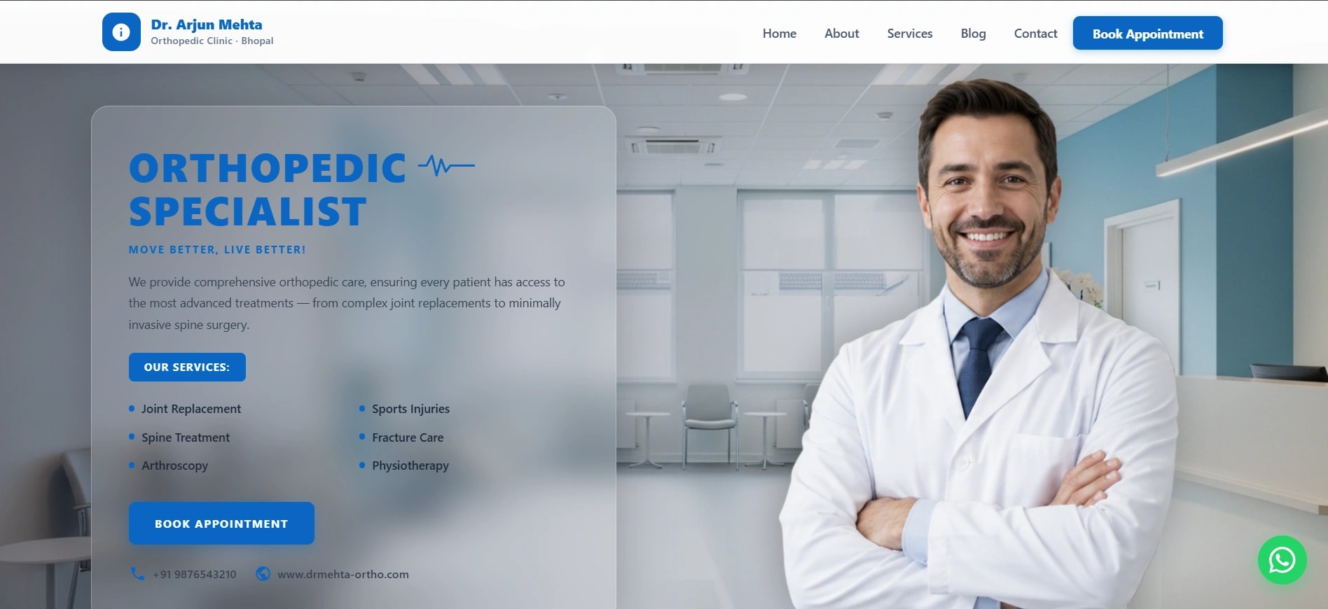 Dr. Mehta Website screenshot