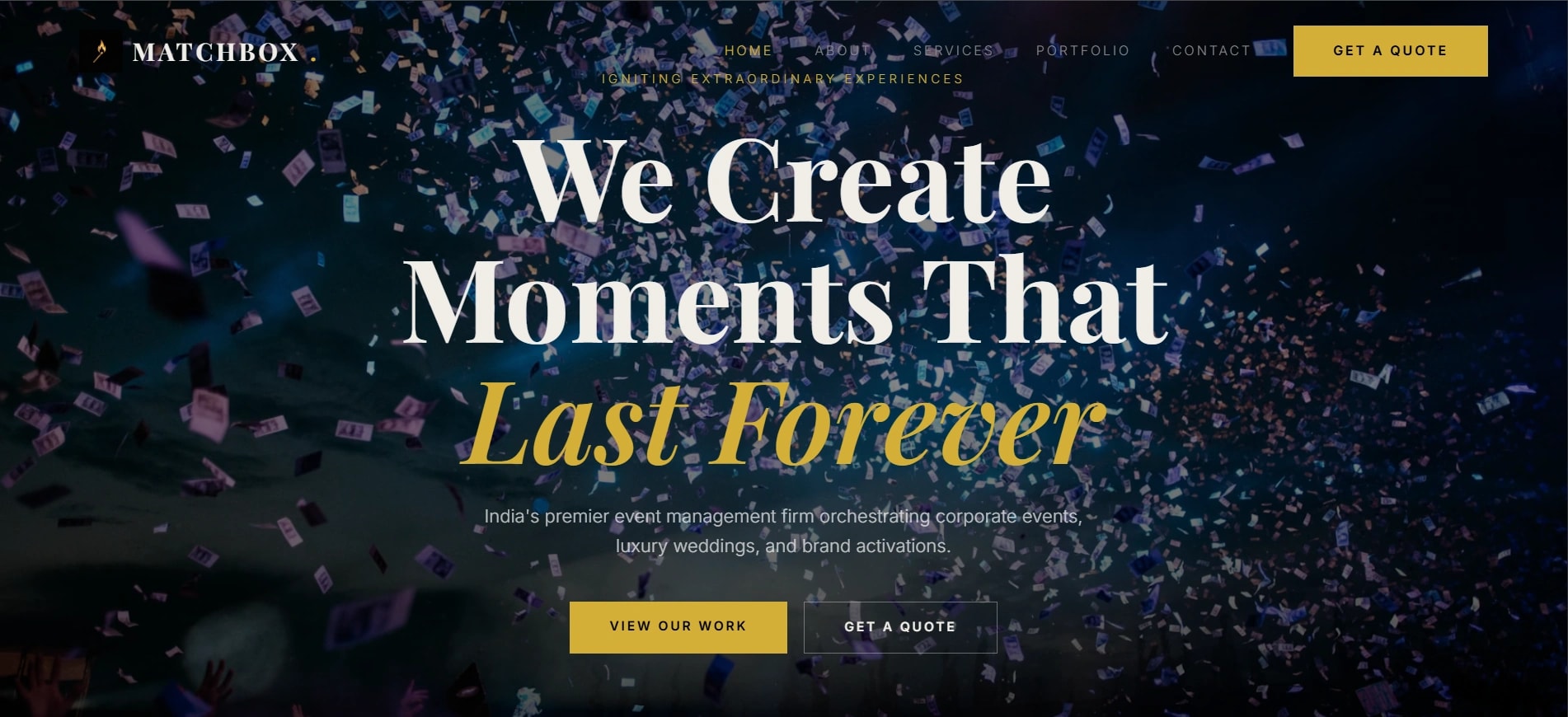 Event Management Website screenshot