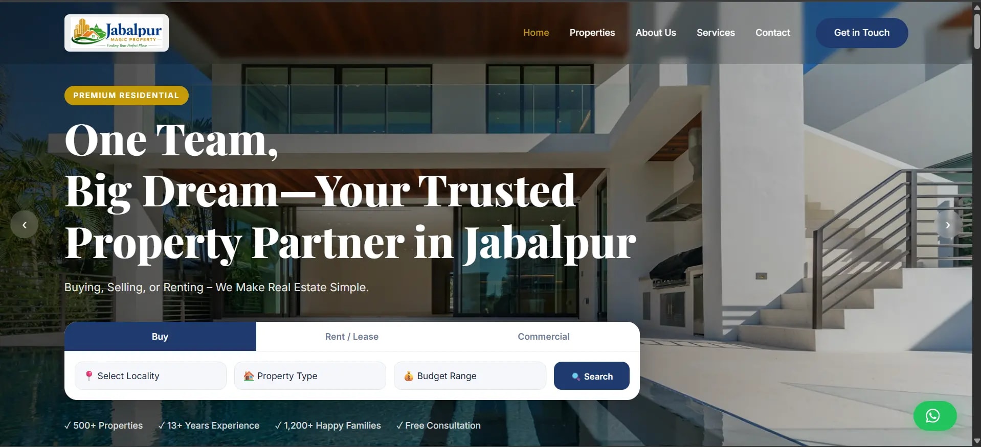 Real Estate Website screenshot