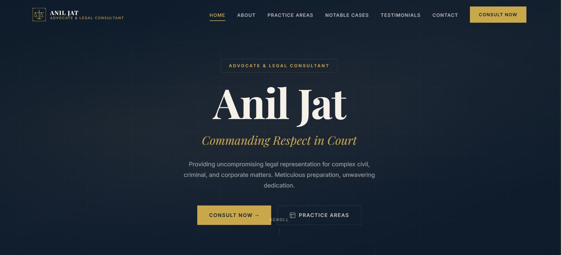 Advocate Website screenshot