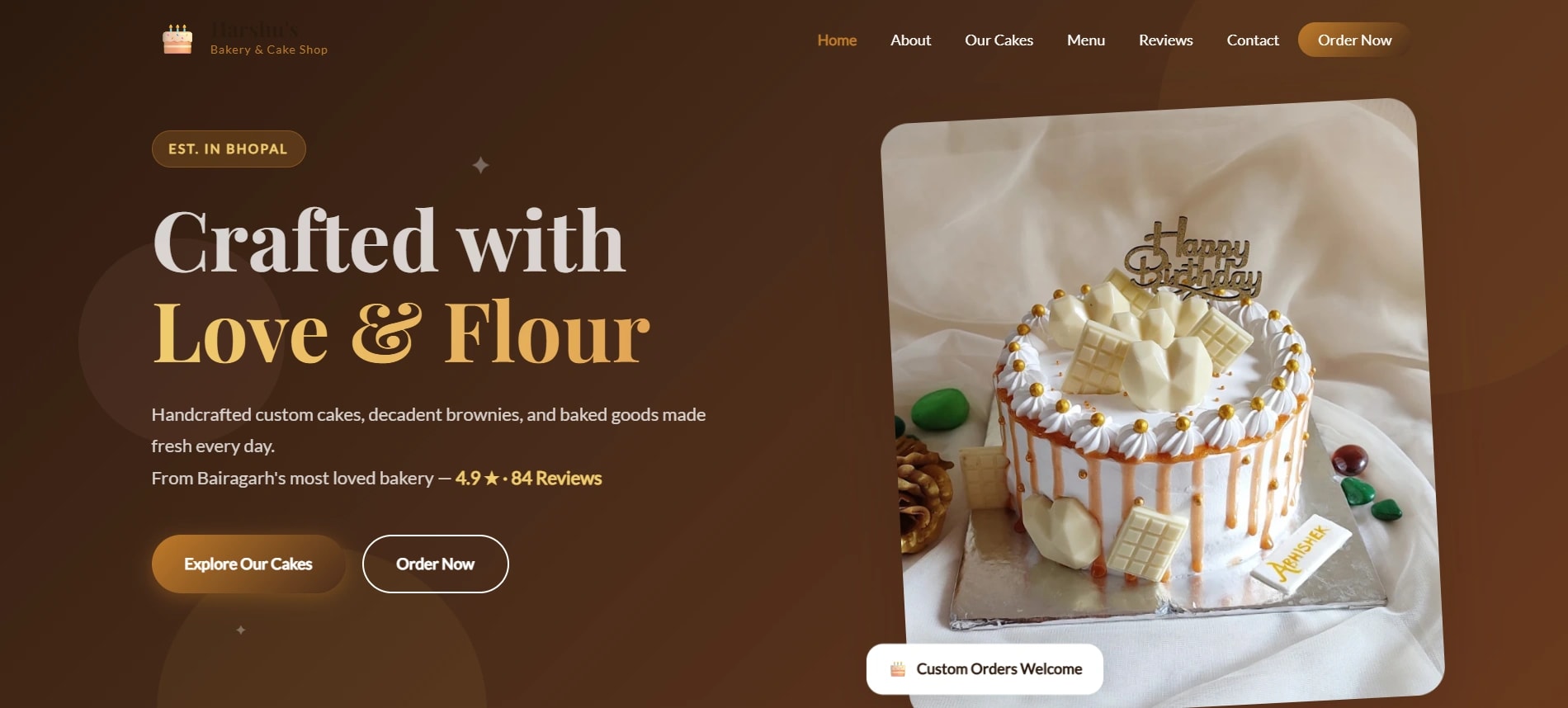 Bakery Website screenshot