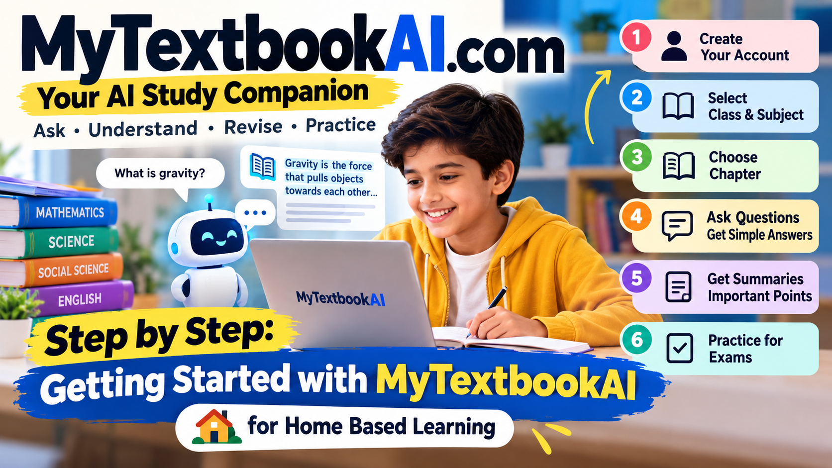 Step by Step: Getting Started with MyTextbookAI for Home Based Learning