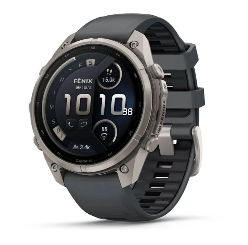 Garmin Fenix 9 PRO INREACH, 47 мм, AMOLED, Sapphire Titanium with Graphite/Black Silicone Band