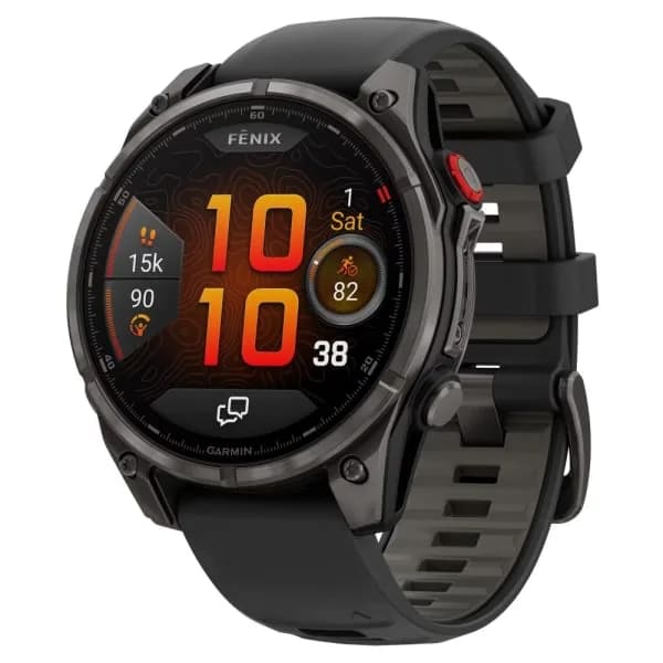 Garmin Fenix 8 Pro — 47 мм AMOLED Sapphire Carbon Gray DLC Titanium Black / Pebble Gray
